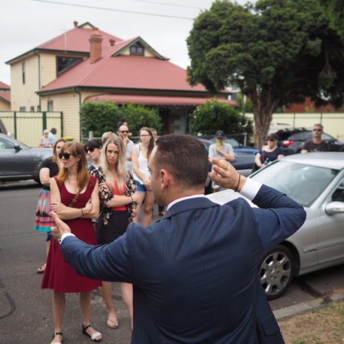 Auction snapshot - Auction underway in street